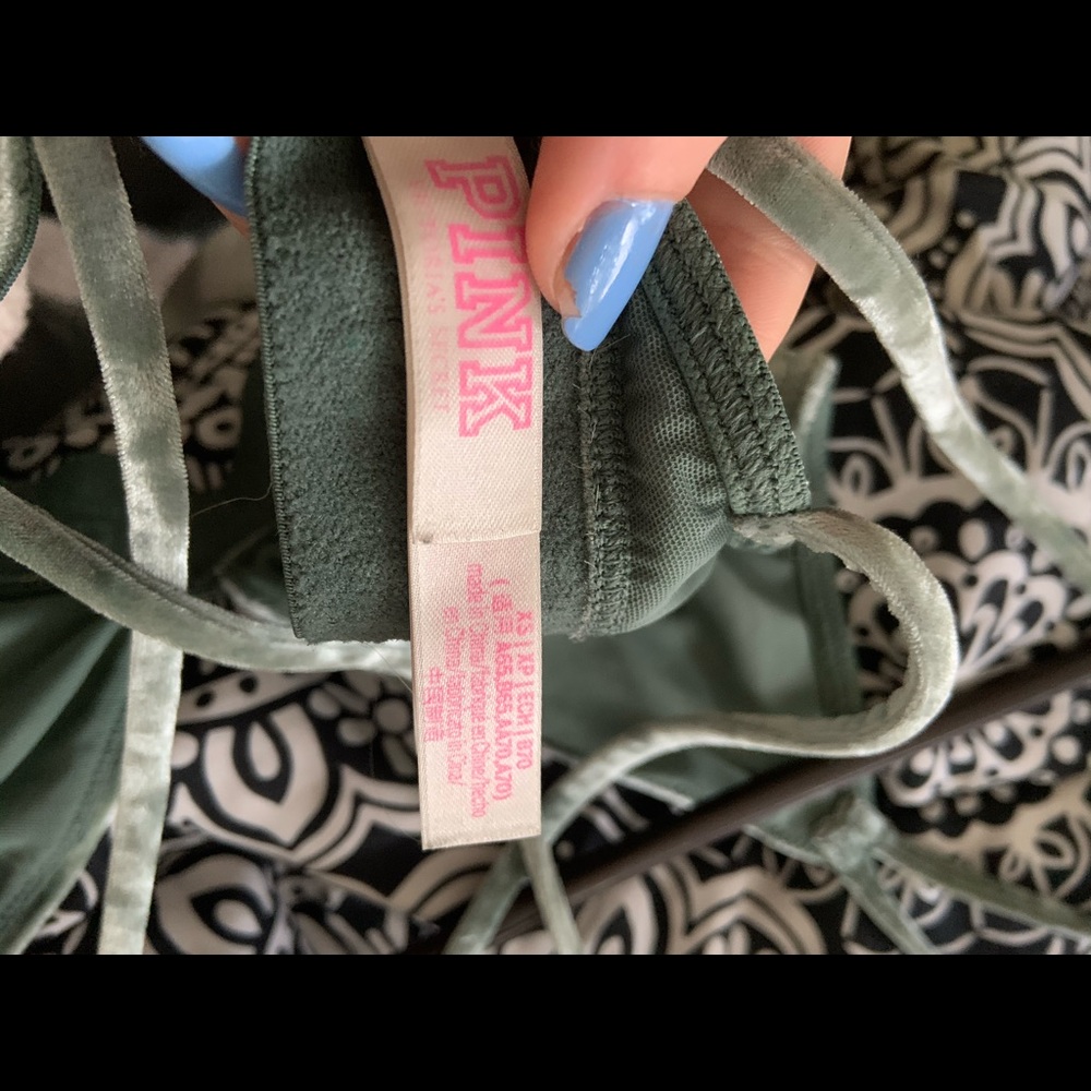 🌟SOLD🌟Green PINK Bralette - Picture 3 of 4